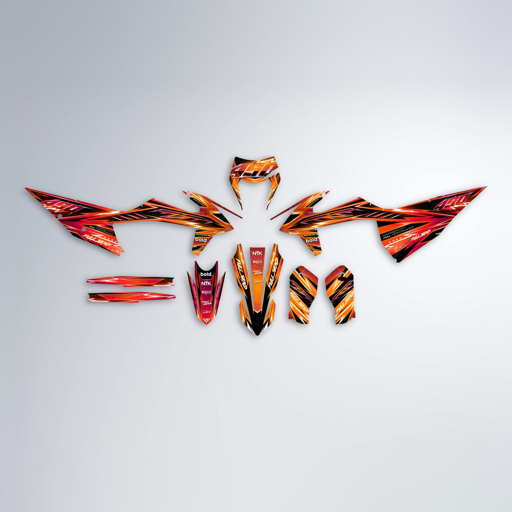 MATRIX graphics kit parts layout in Red & Orange