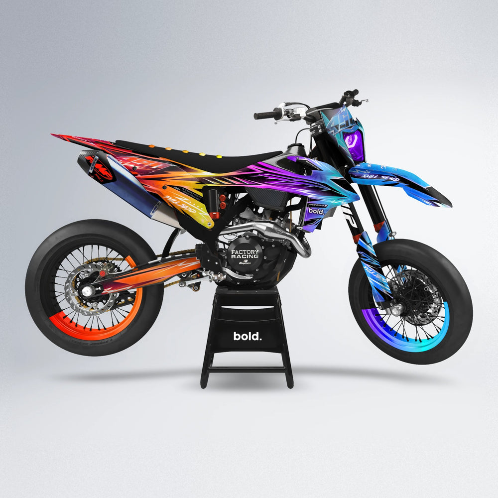 MATRIX supermoto graphics kit in Sunset Fade