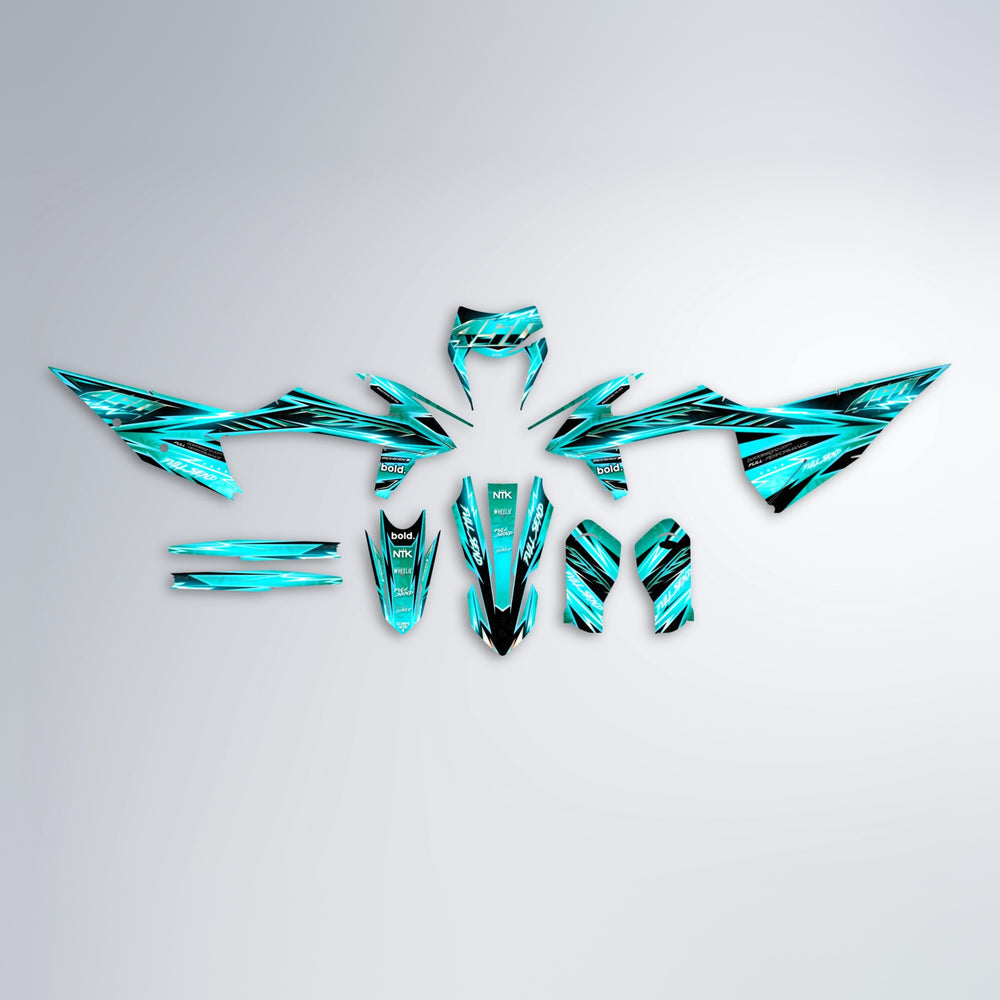 MATRIX graphics kit parts layout in Teal