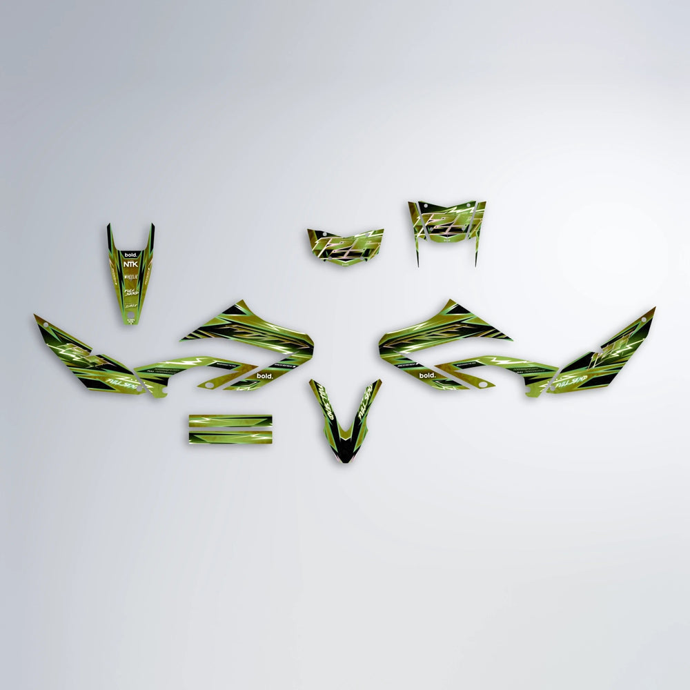 MATRIX Yamaha WR 125X graphics kit parts layout in Olive