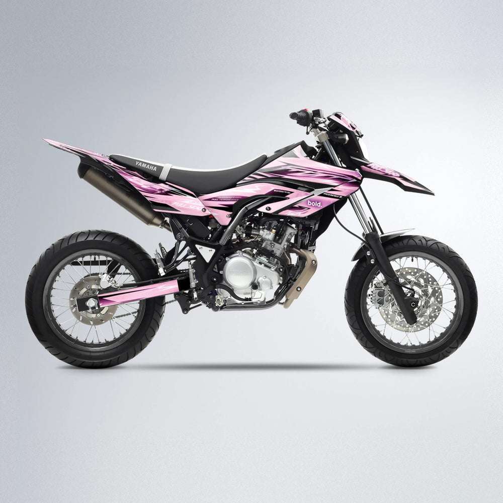 MATRIX Yamaha WR 125X supermoto graphics kit in Sakura Pink