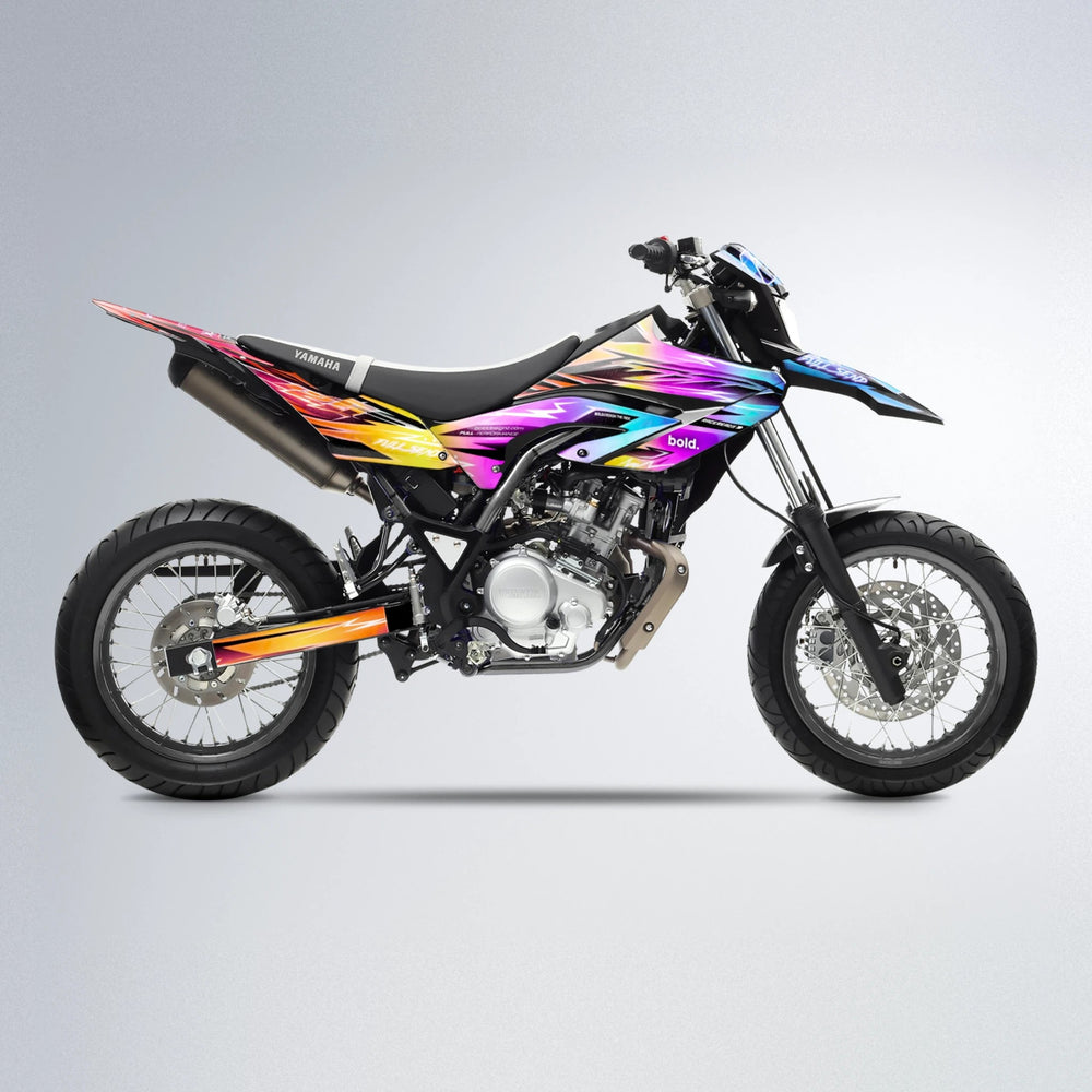 MATRIX Yamaha WR 125X supermoto graphics kit in Sunset Fade