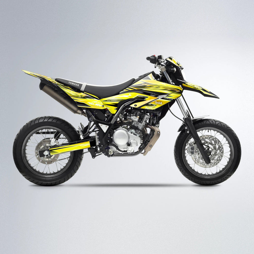 MATRIX Yamaha WR 125X supermoto graphics kit in Yellow