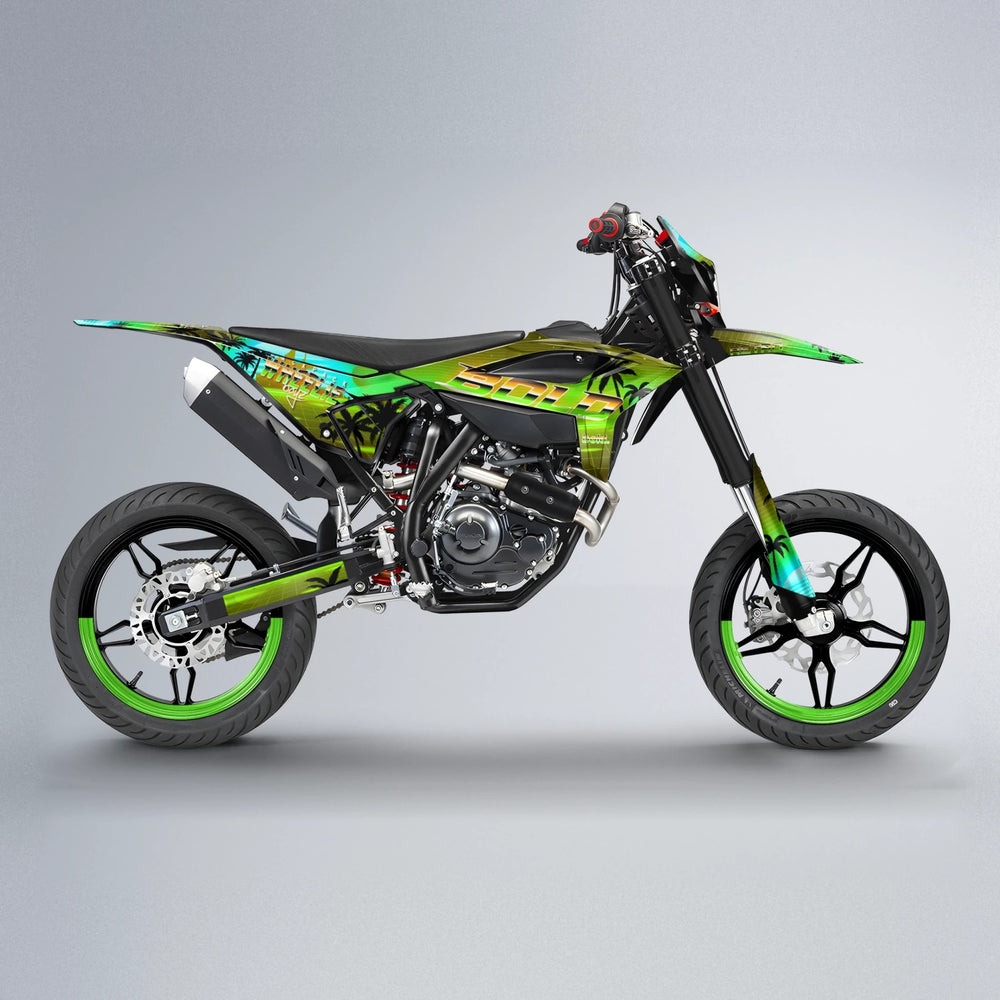 MCFLY Beta supermoto graphics kit in Green