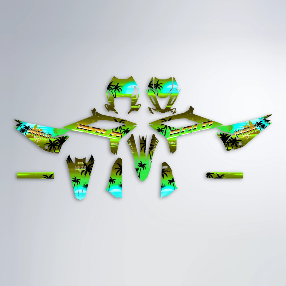 MCFLY Beta graphics kit parts layout in Green