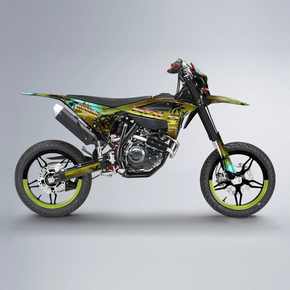 MCFLY Beta supermoto graphics kit in Olive