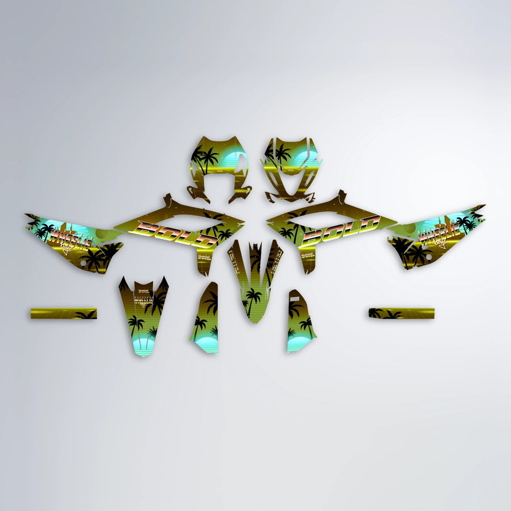 MCFLY Beta graphics kit parts layout in Olive