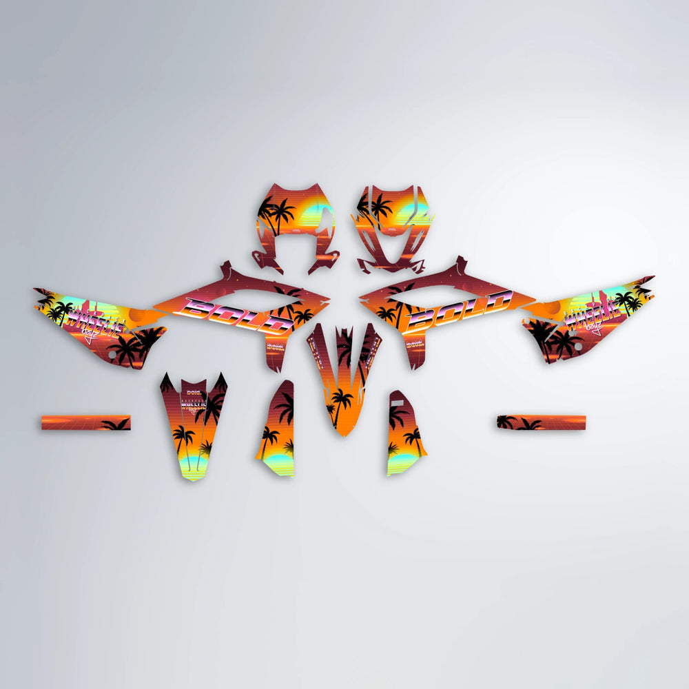 MCFLY Beta graphics kit parts layout in Orange