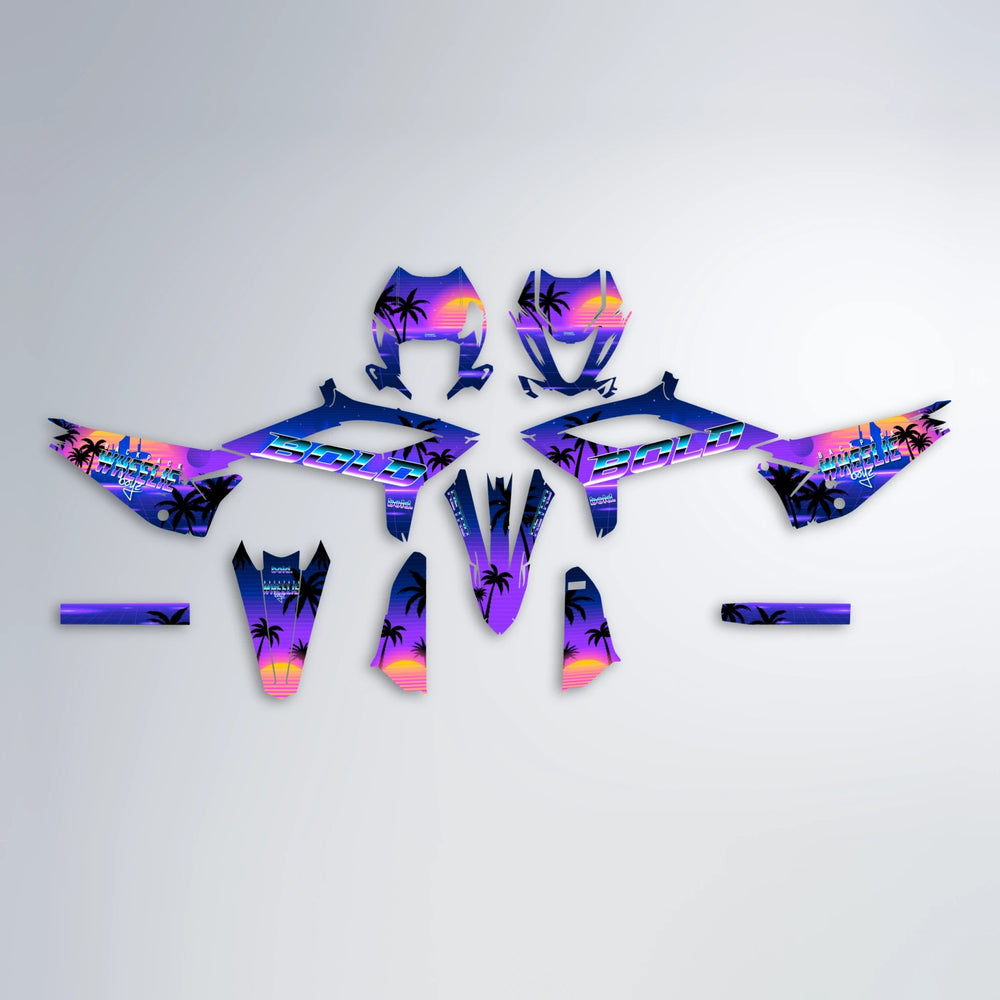 MCFLY Beta graphics kit parts layout in Purple