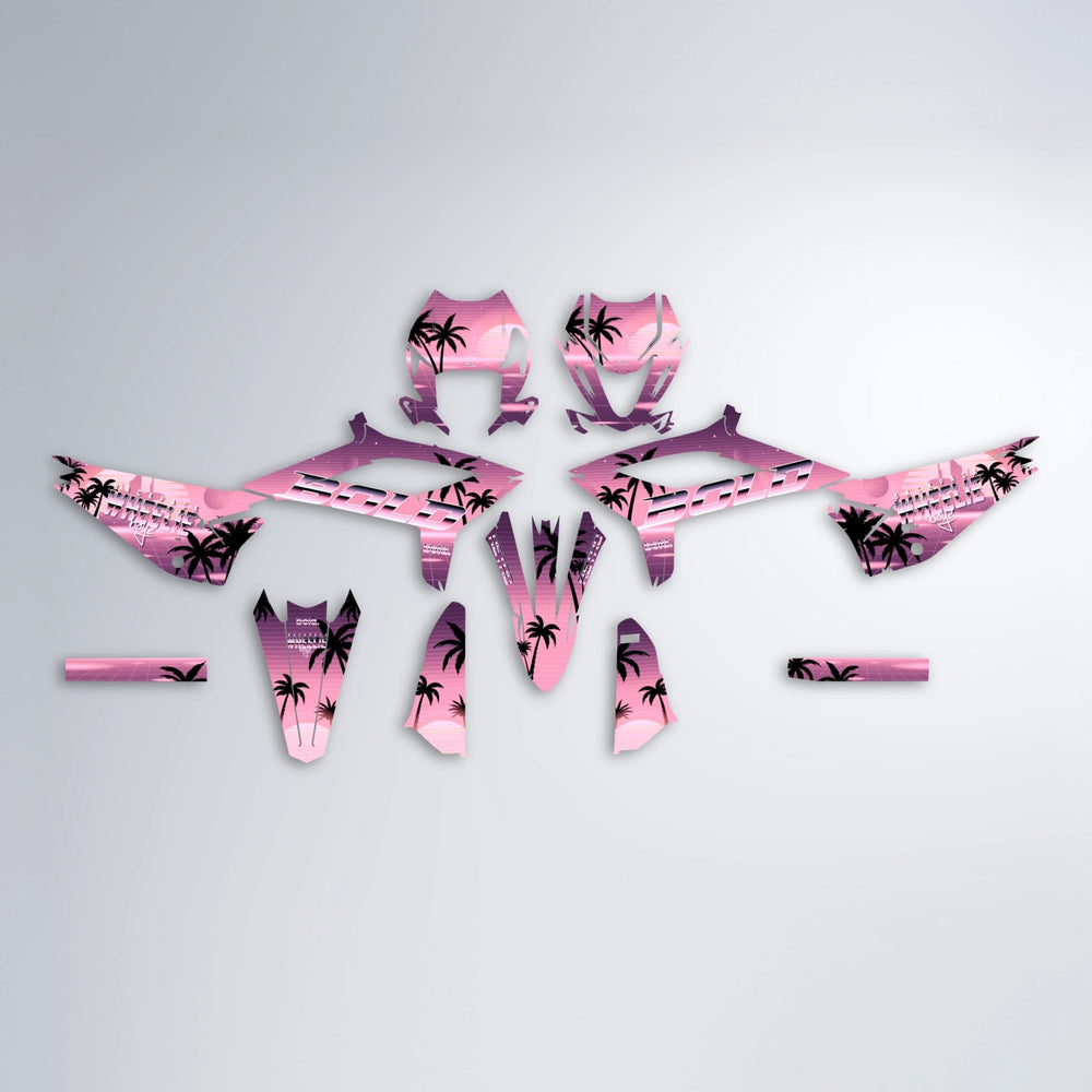 MCFLY Beta graphics kit parts layout in Sakura Pink