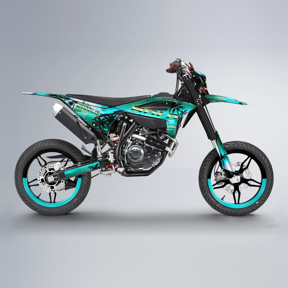 MCFLY Beta supermoto graphics kit in Teal