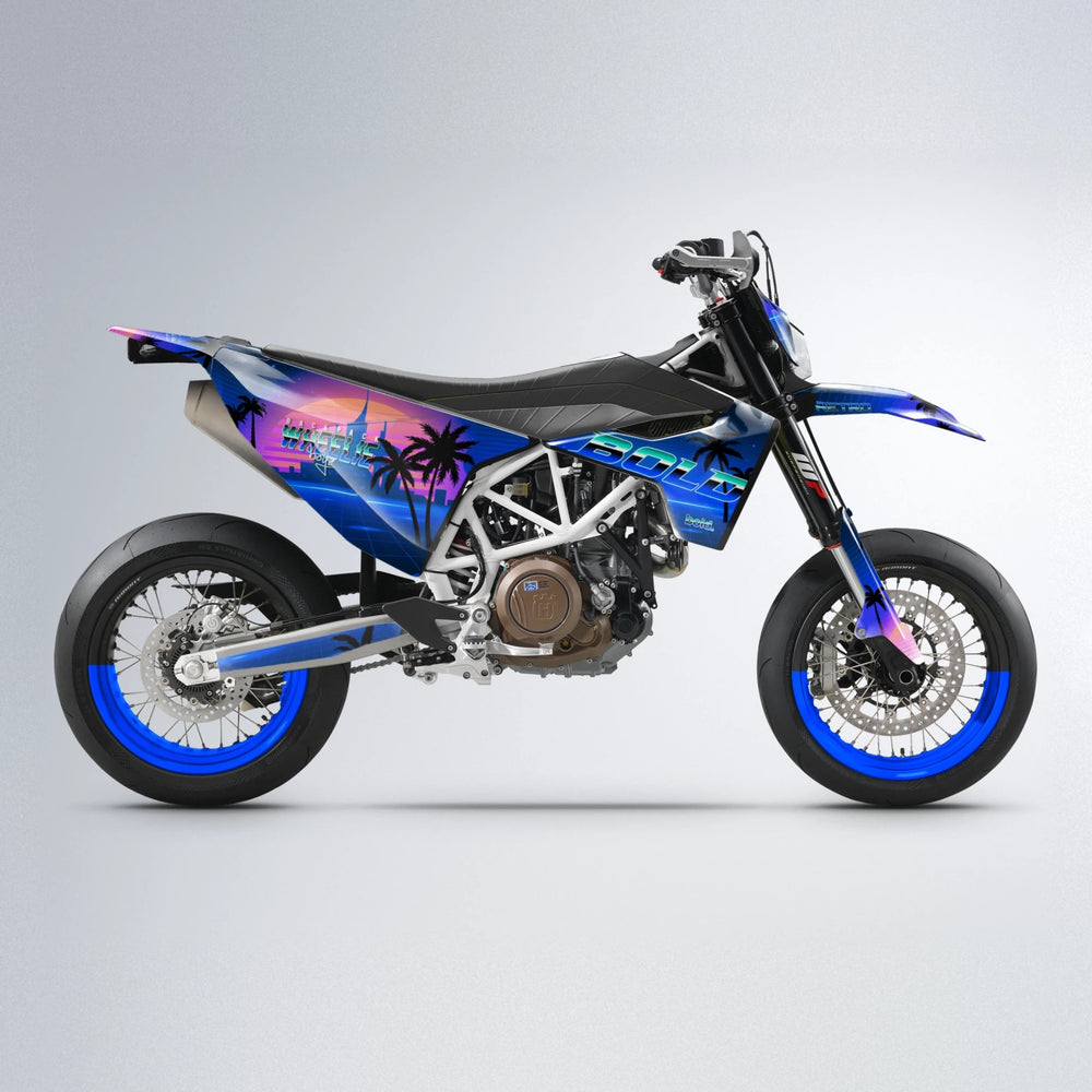 MCFLY Husqvarna 701 supermoto graphics kit in Blue