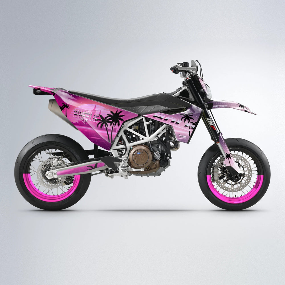 MCFLY Husqvarna 701 supermoto graphics kit in Flamingo