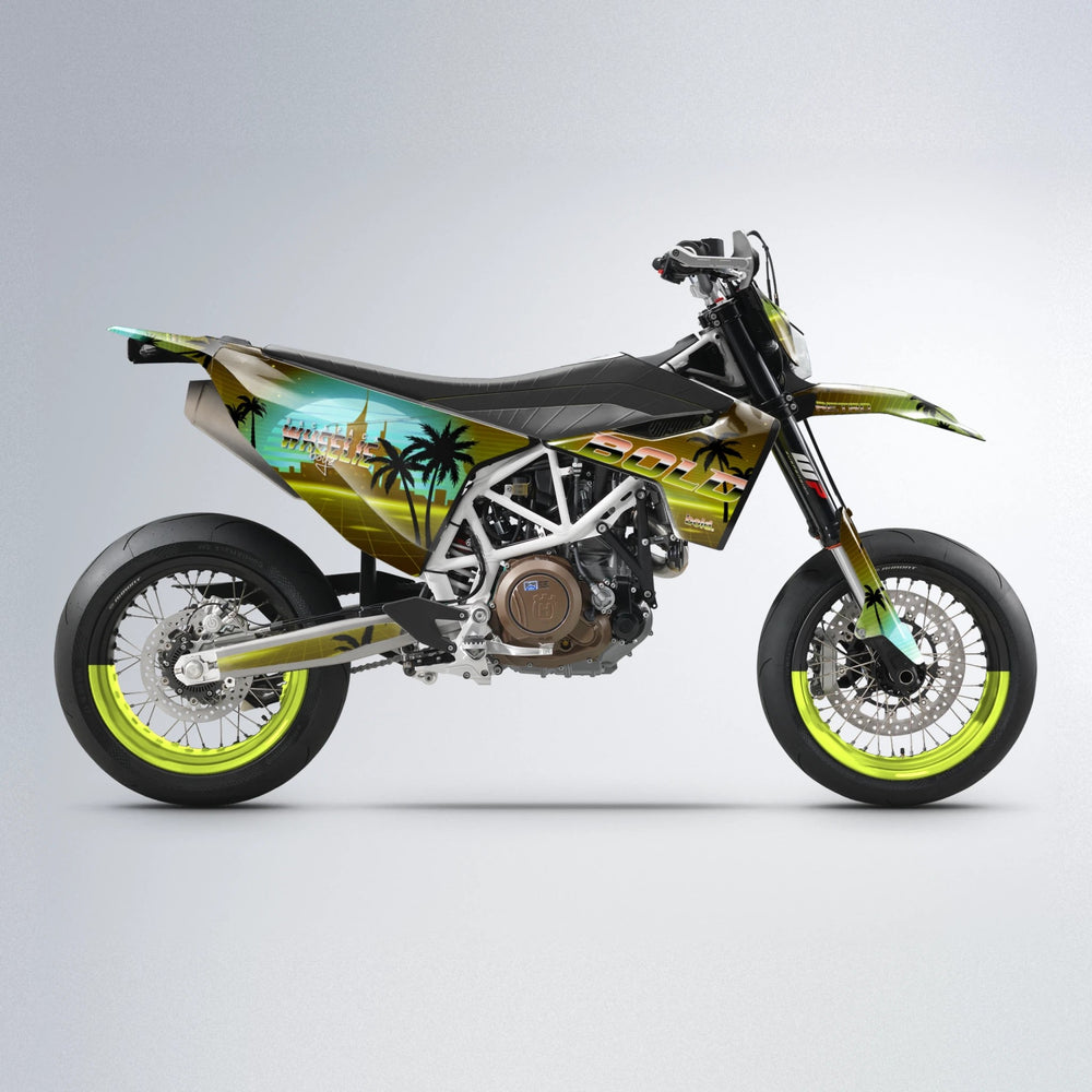 MCFLY Husqvarna 701 supermoto graphics kit in Olive