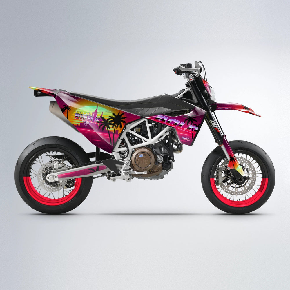 MCFLY Husqvarna 701 supermoto graphics kit in Red