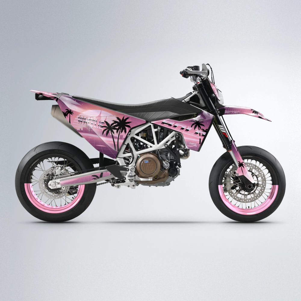MCFLY Husqvarna 701 supermoto graphics kit in Sakura Pink