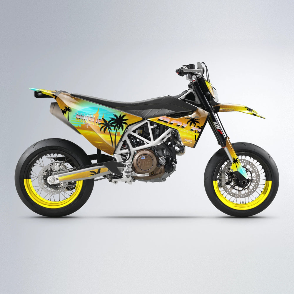 MCFLY Husqvarna 701 supermoto graphics kit in Yellow