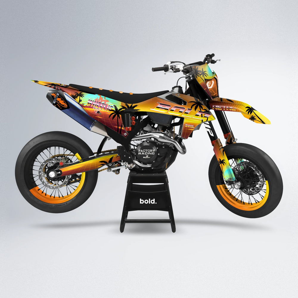 MCFLY supermoto graphics kit in Orange & Yellow