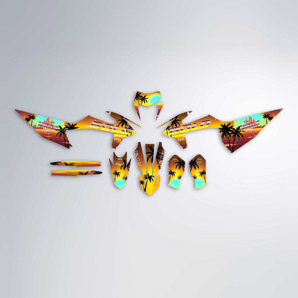 MCFLY graphics kit parts layout in Orange & Yellow