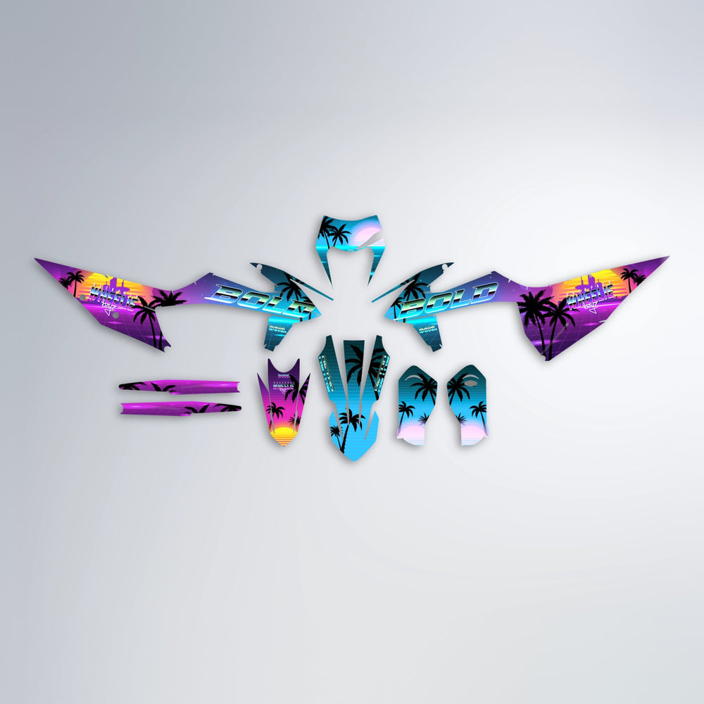 MCFLY graphics kit parts layout in Pink & Light Blue