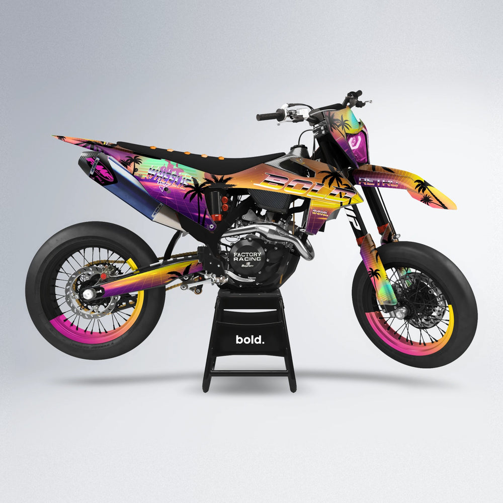 MCFLY supermoto graphics kit in Pink & Yellow