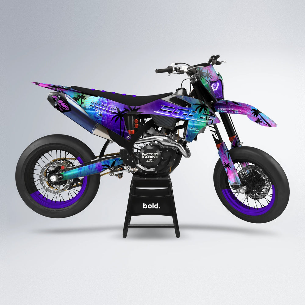 MCFLY supermoto graphics kit in Purple Holo