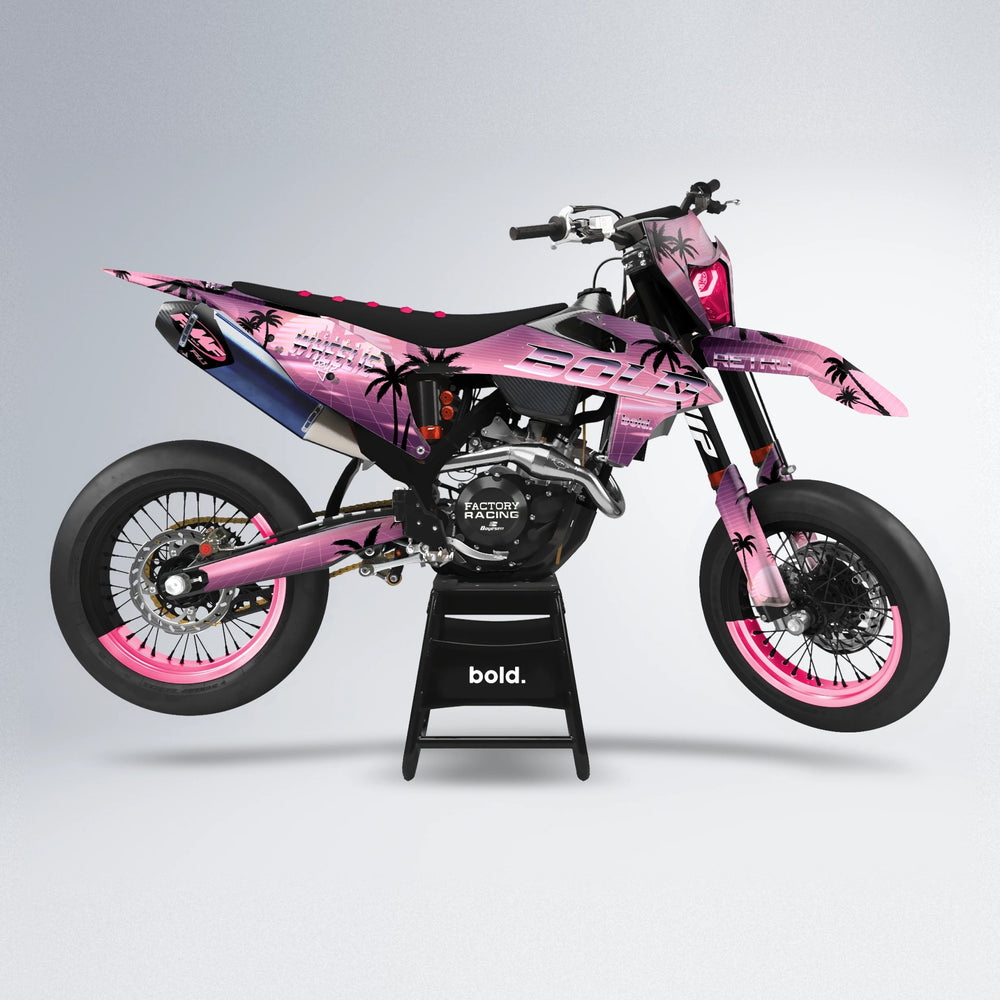 MCFLY supermoto graphics kit in Sakura Pink