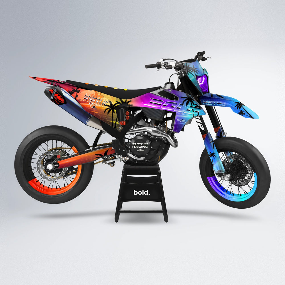 MCFLY supermoto graphics kit in Sunset Fade