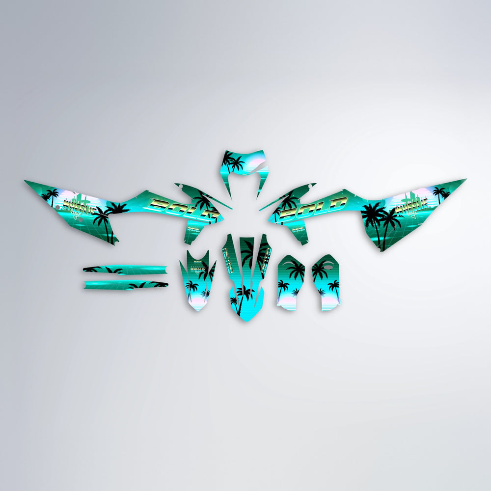 MCFLY graphics kit parts layout in Teal
