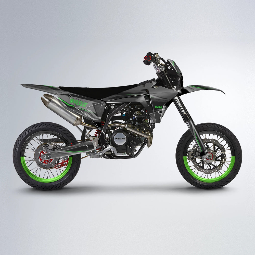 NARDO Fantic supermoto graphics kit in Green