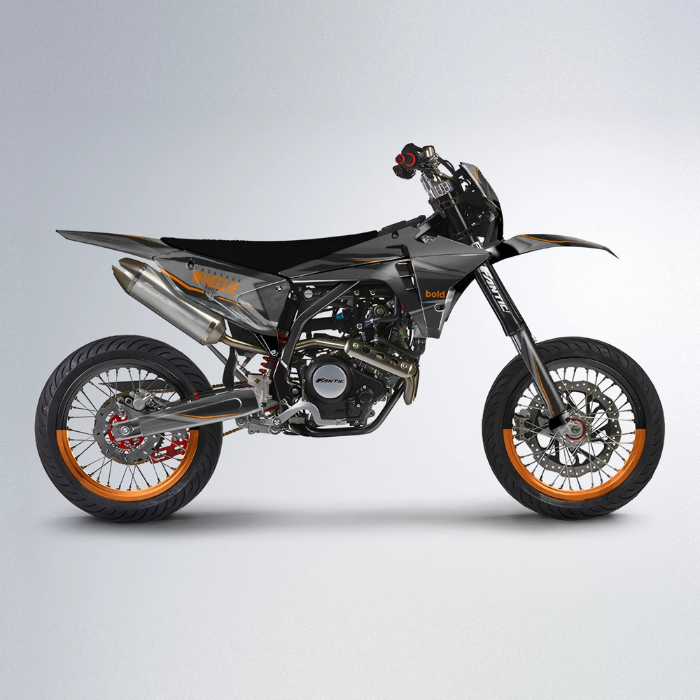 NARDO Fantic supermoto graphics kit in Orange