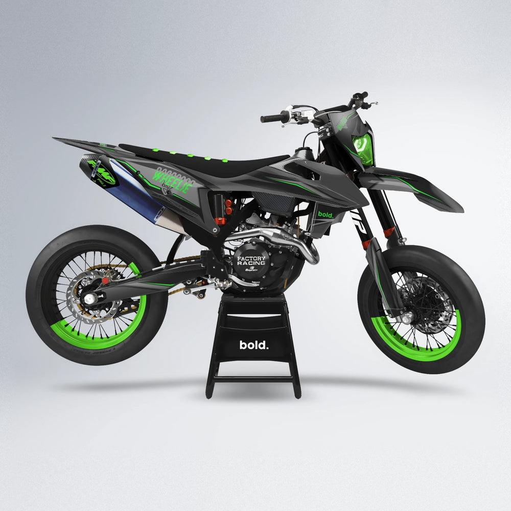 NARDO supermoto graphics kit in Green