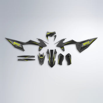 NARDO graphics kit parts layout in Yellow