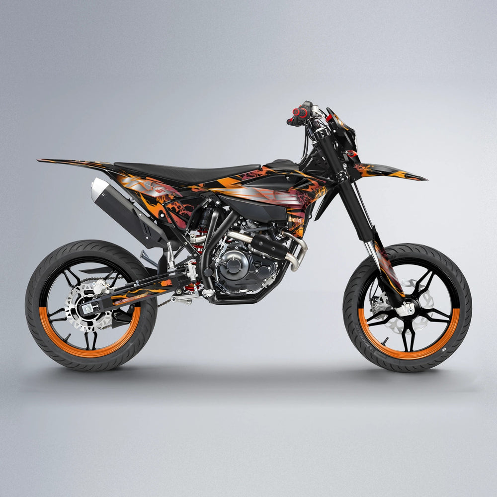NEMESIS Beta supermoto graphics kit in Orange
