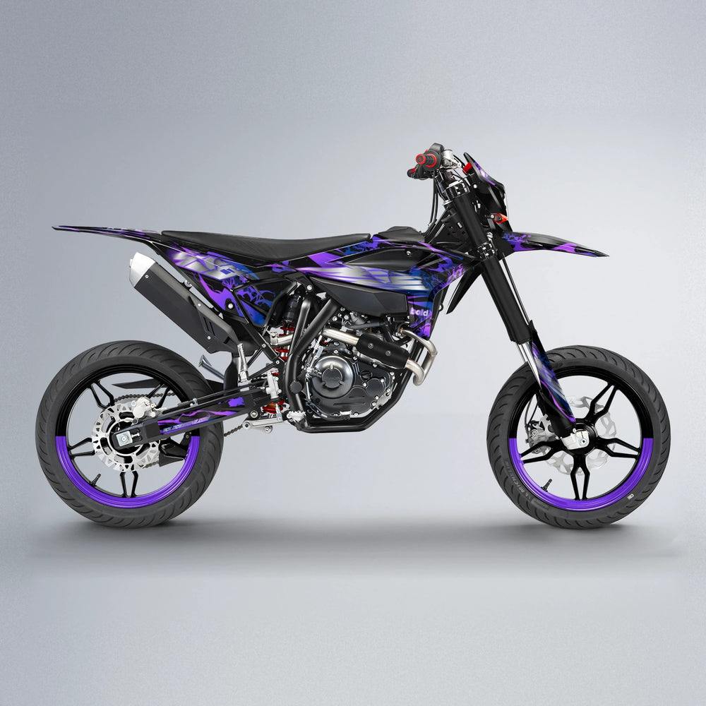 NEMESIS Beta supermoto graphics kit in Purple