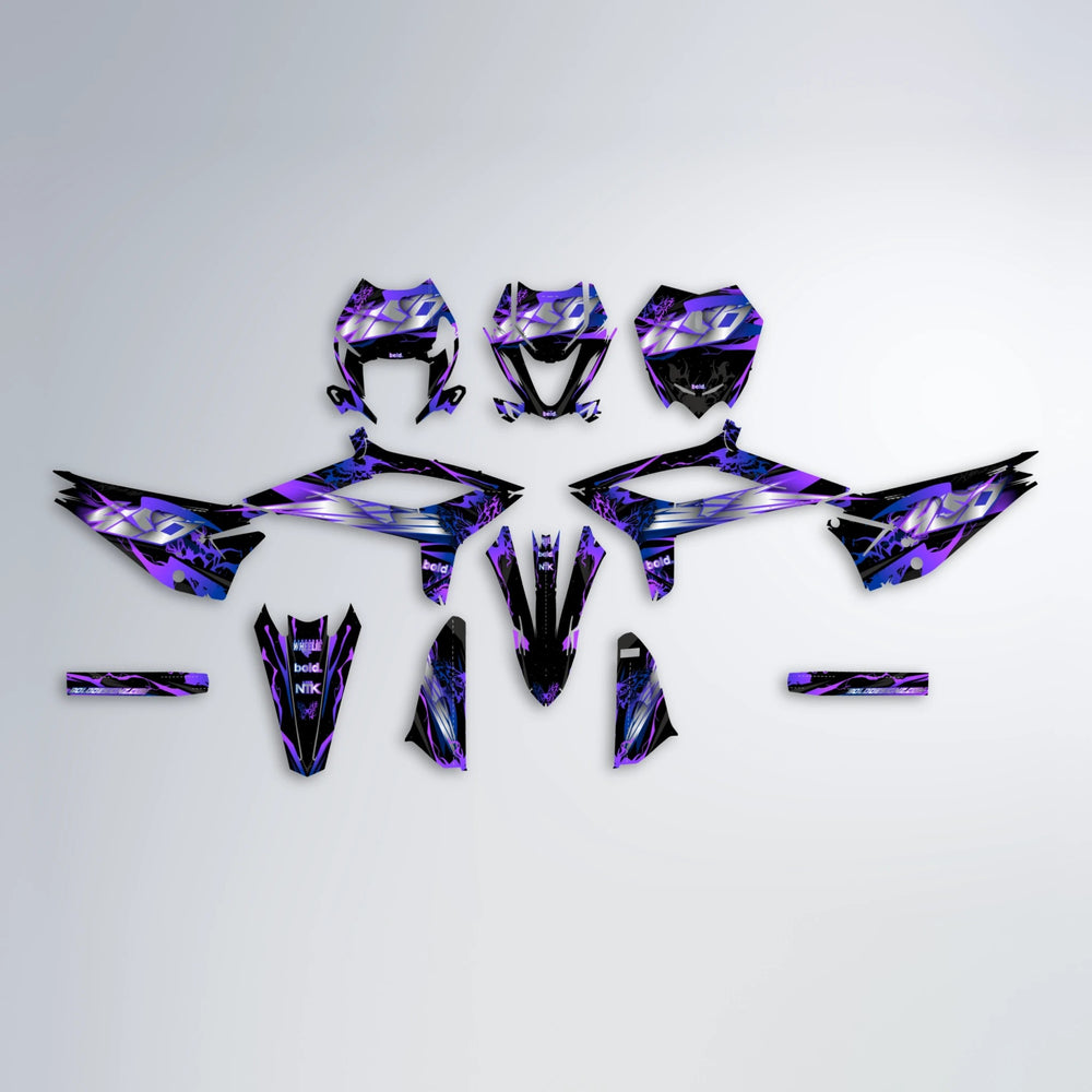 NEMESIS Beta graphics kit parts layout in Purple
