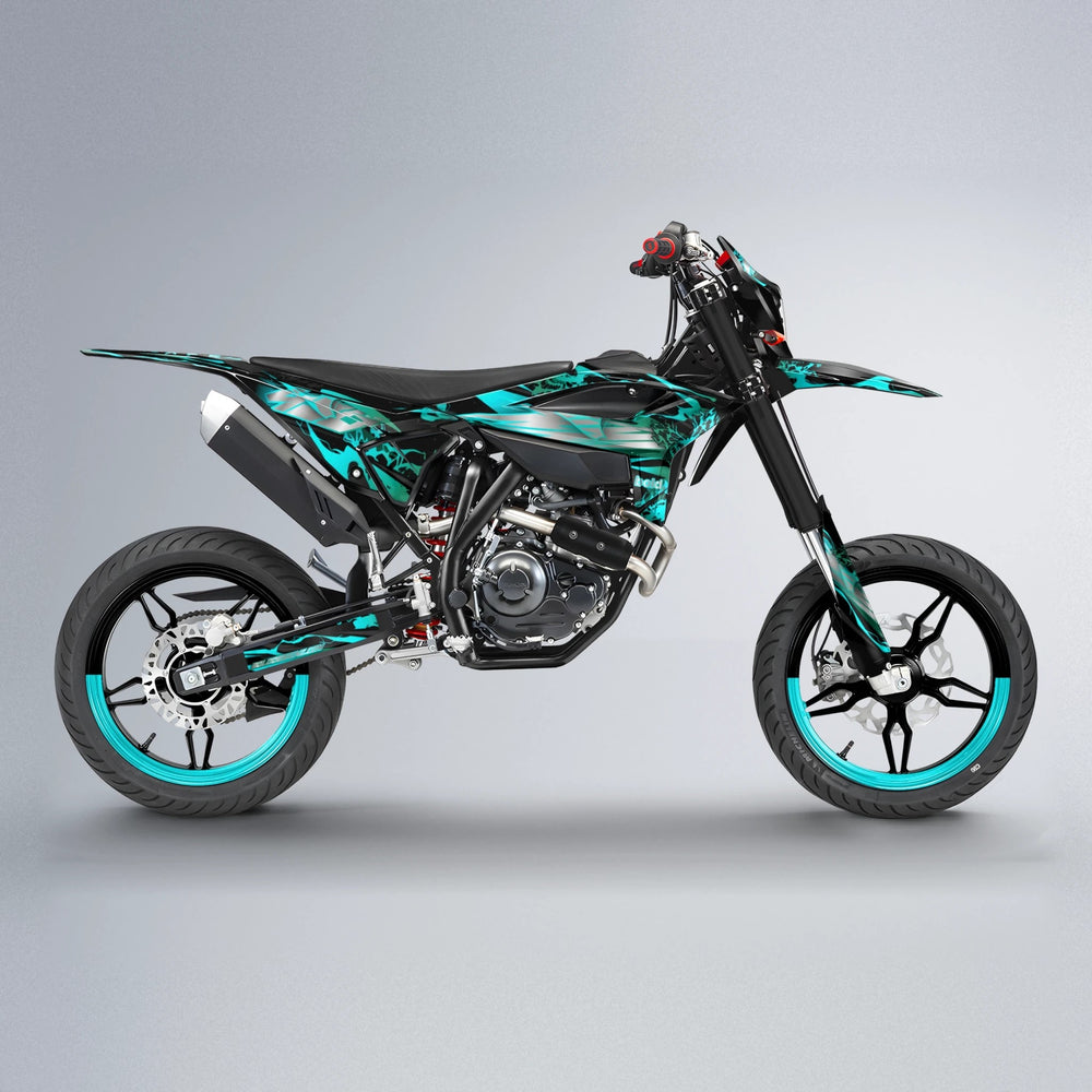NEMESIS Beta supermoto graphics kit in Teal
