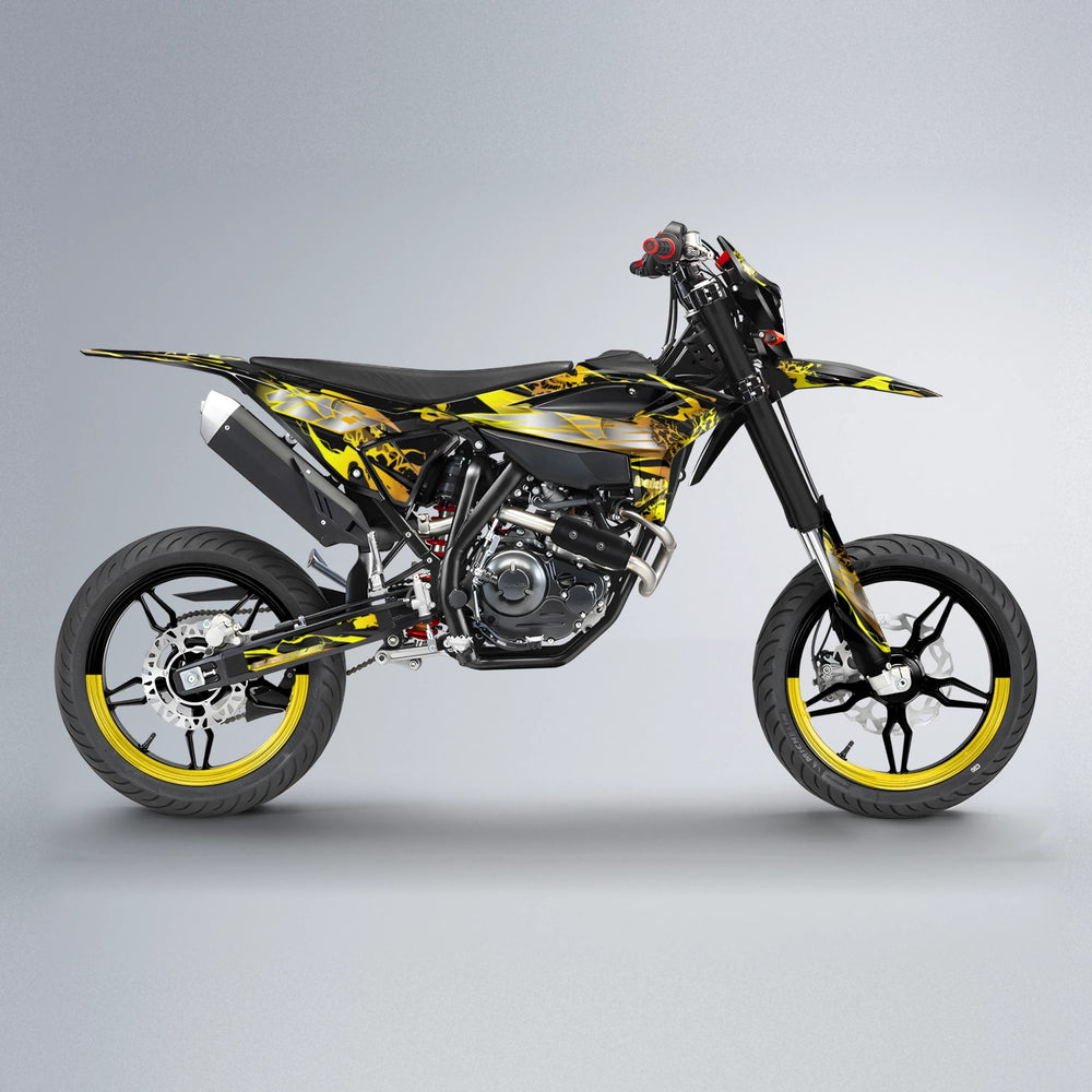 NEMESIS Beta supermoto graphics kit in Yellow