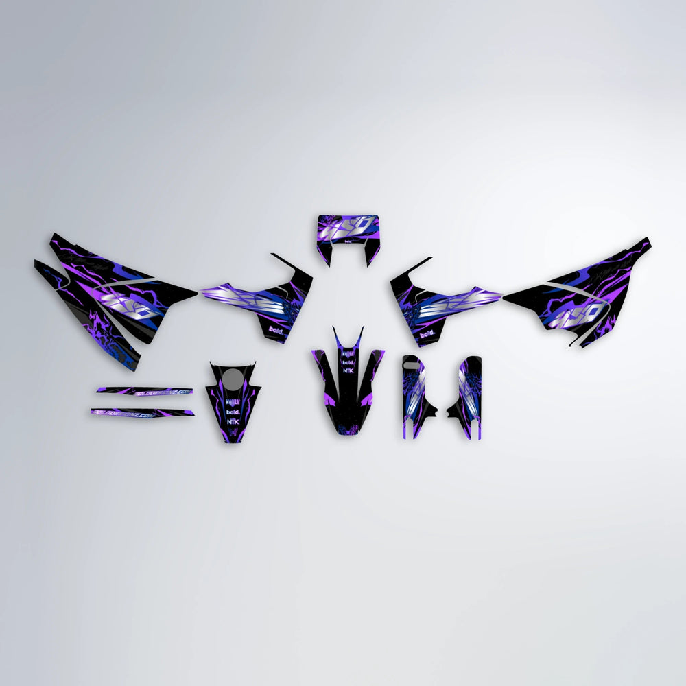 NEMESIS Husqvarna 701 graphics kit parts layout in Purple