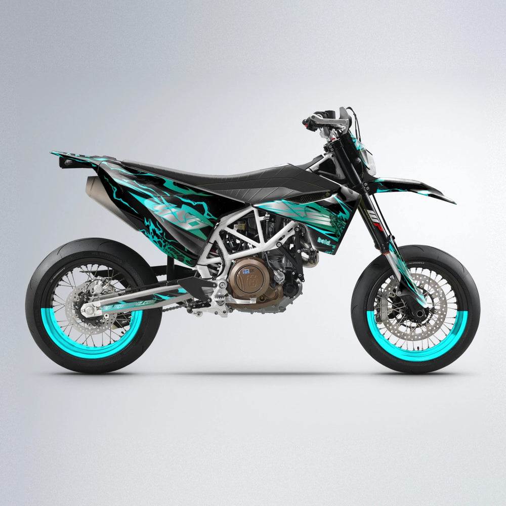 NEMESIS Husqvarna 701 supermoto graphics kit in Teal