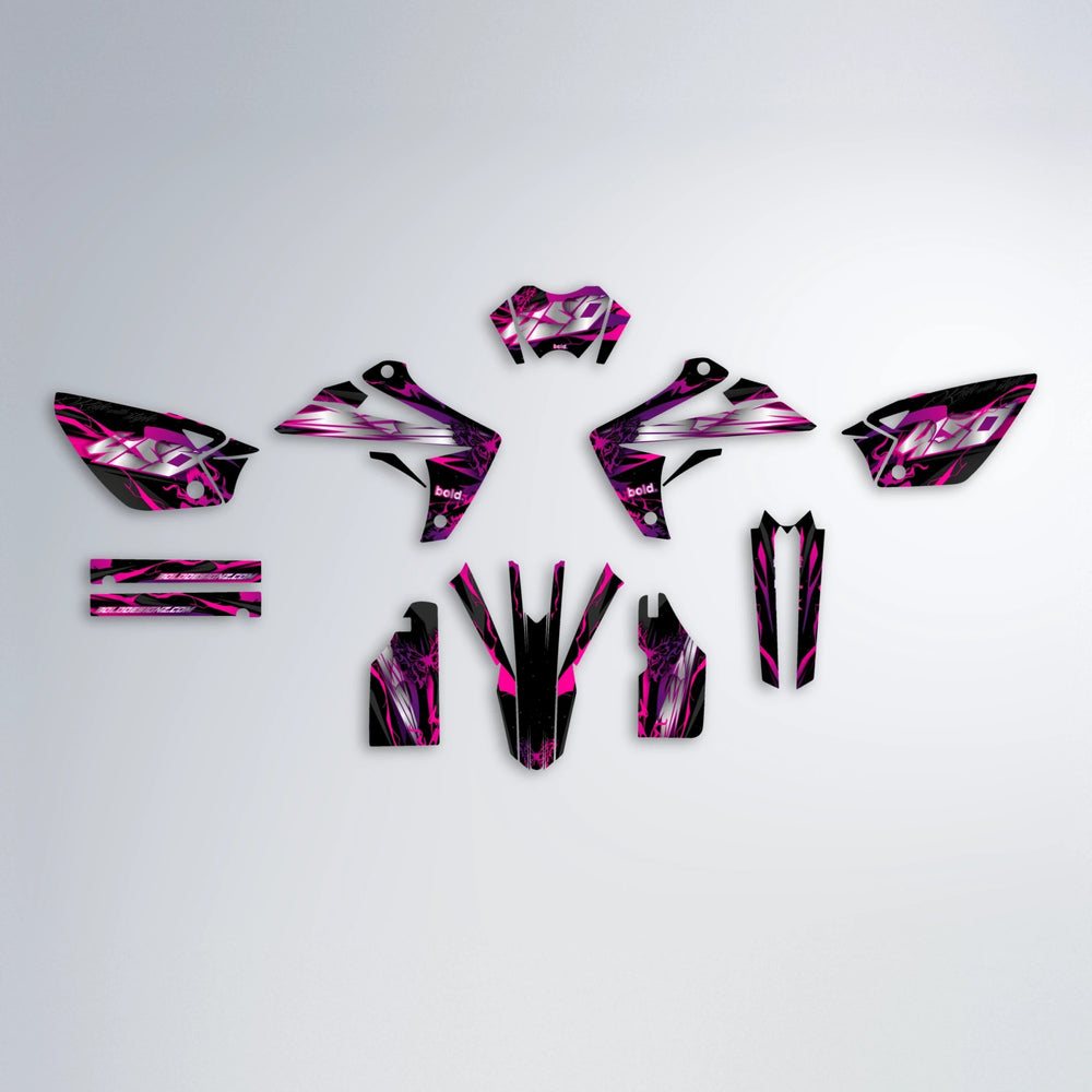 NEMESIS Rieju MRT graphics kit parts layout in Custom Colour