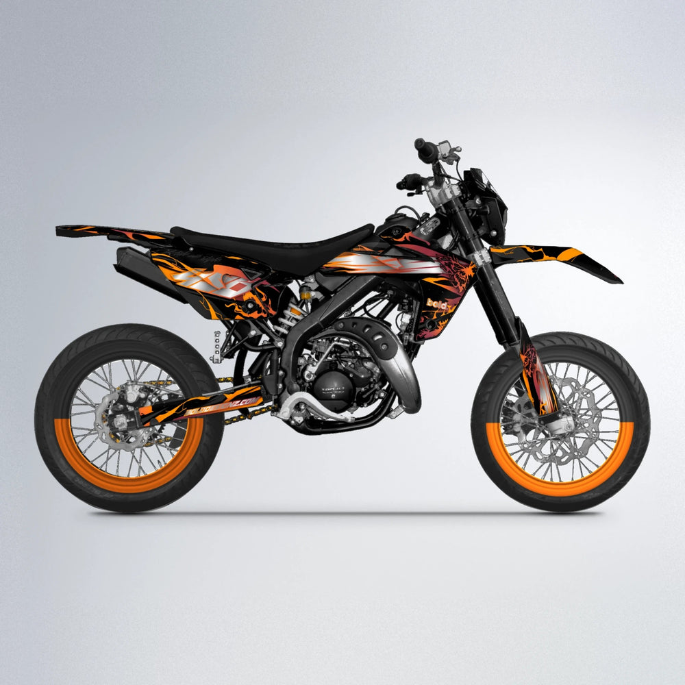 NEMESIS Rieju MRT supermoto graphics kit in Orange