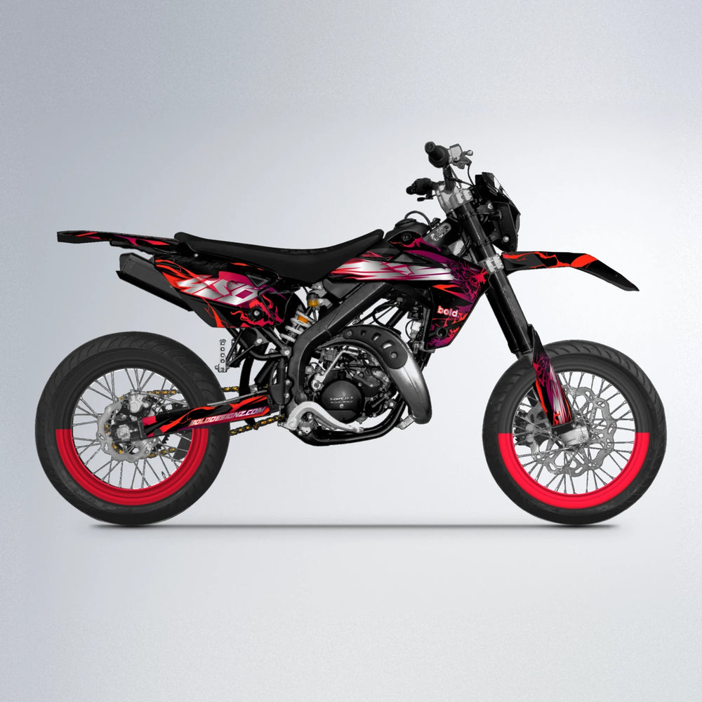 NEMESIS Rieju MRT supermoto graphics kit in Red