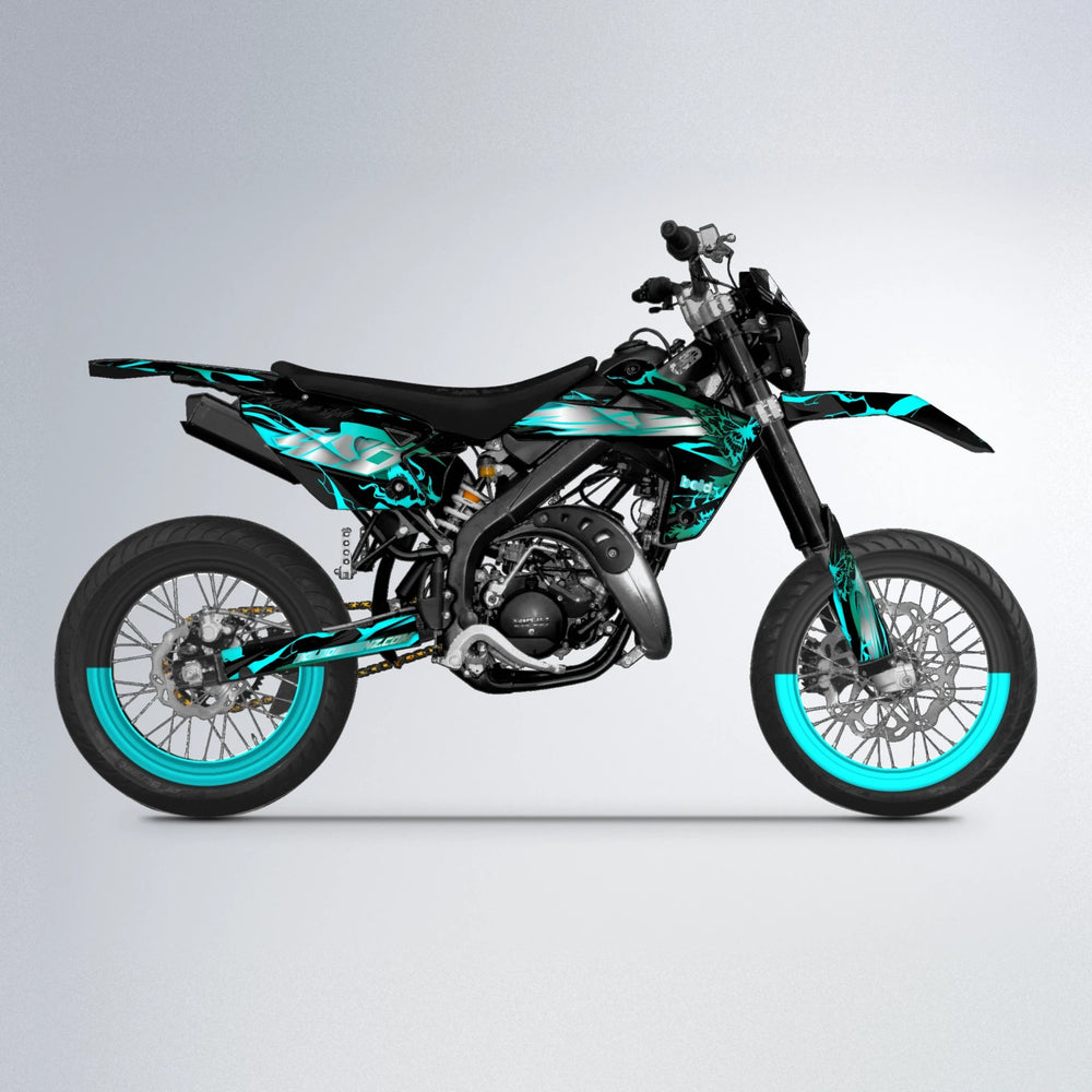 NEMESIS Rieju MRT supermoto graphics kit in Teal