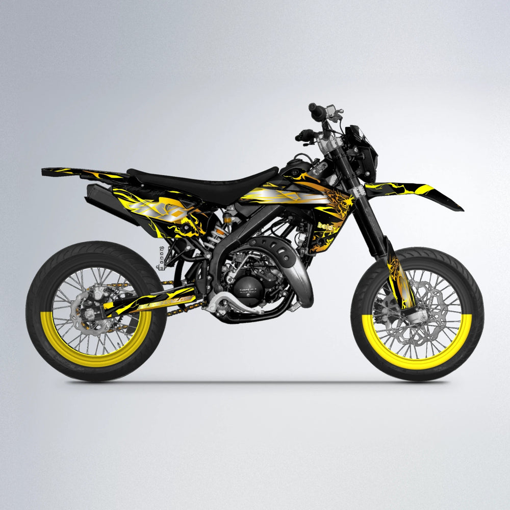 NEMESIS Rieju MRT supermoto graphics kit in Yellow