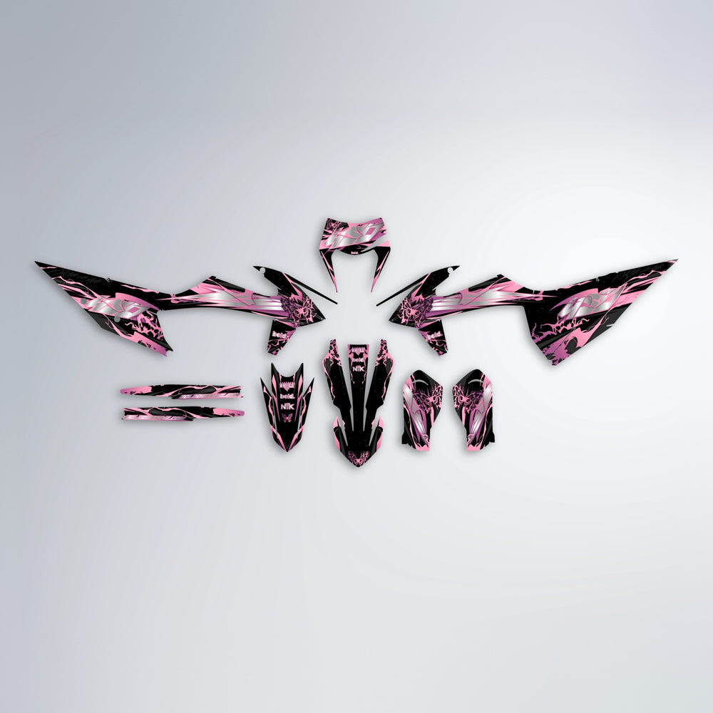 NEMESIS graphics kit parts layout in Sakura Pink