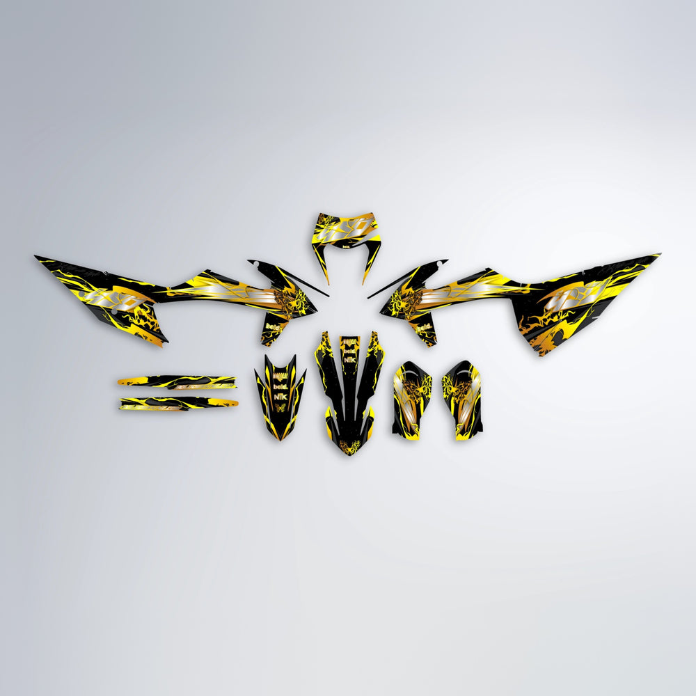 NEMESIS graphics kit parts layout in Yellow