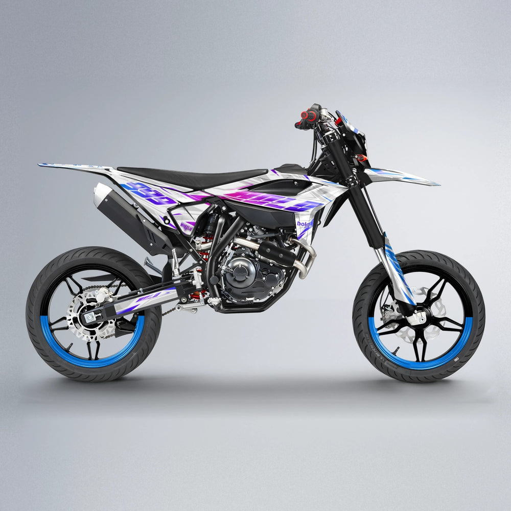 NEXUS Beta supermoto graphics kit in Blue Purple Fade