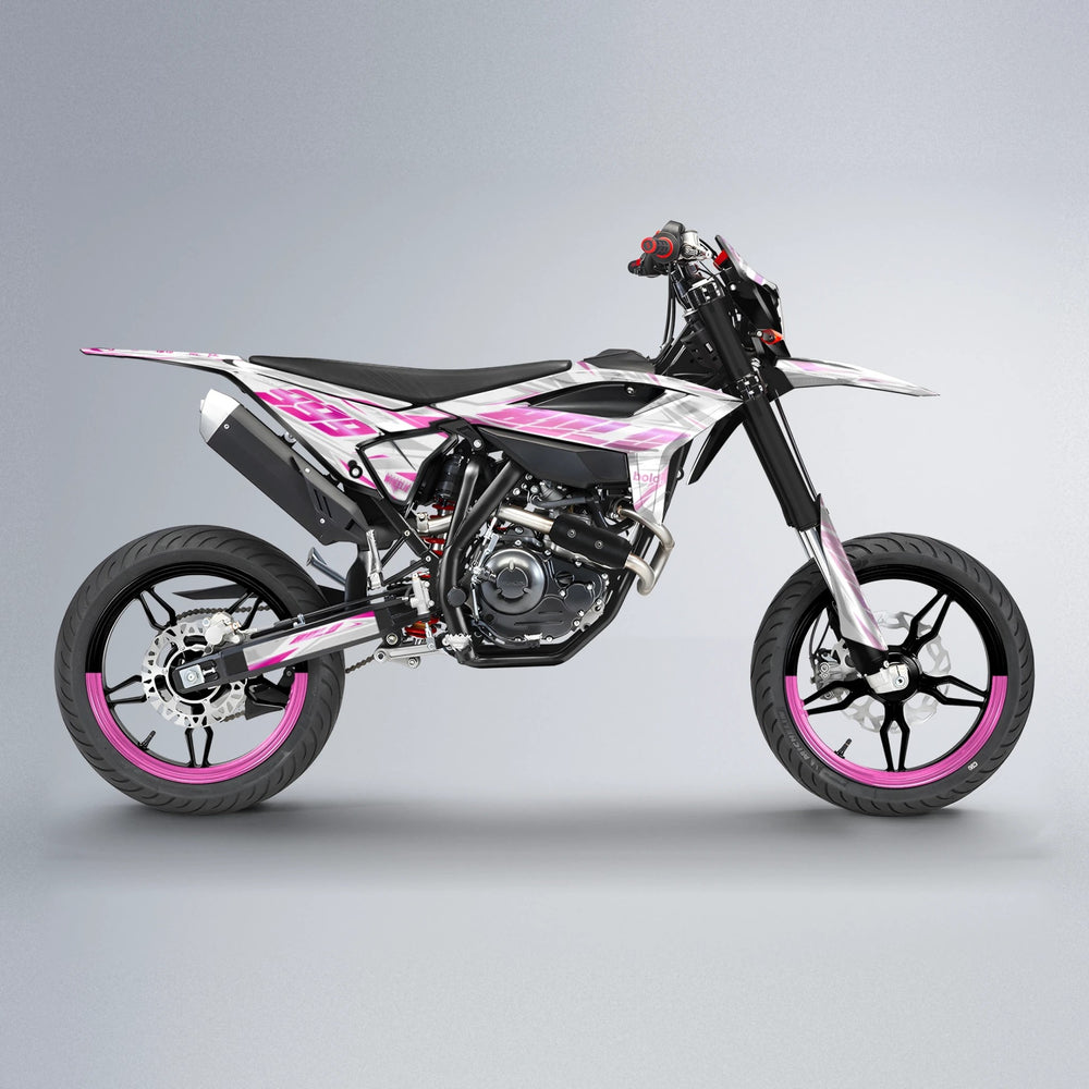 NEXUS Beta supermoto graphics kit in Flamingo