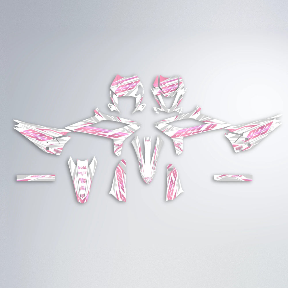 NEXUS Beta graphics kit parts layout in Sakura Pink
